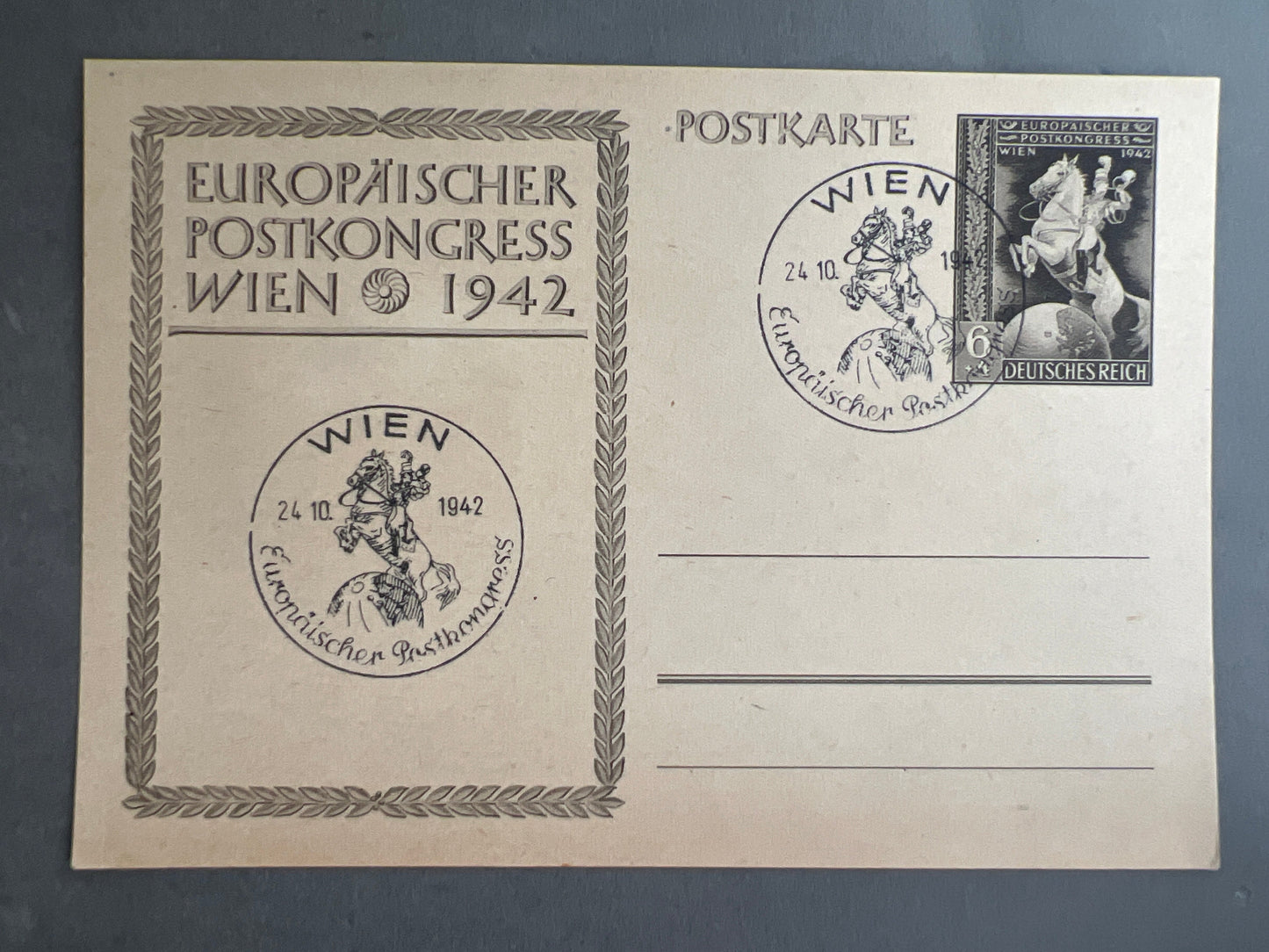 WW2 Tysk Postkort. Original.