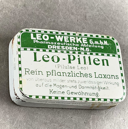 WW2 Tysk Heer "Leo-Pillen" beholder. Leo-Werke leverede til hæren. Original.