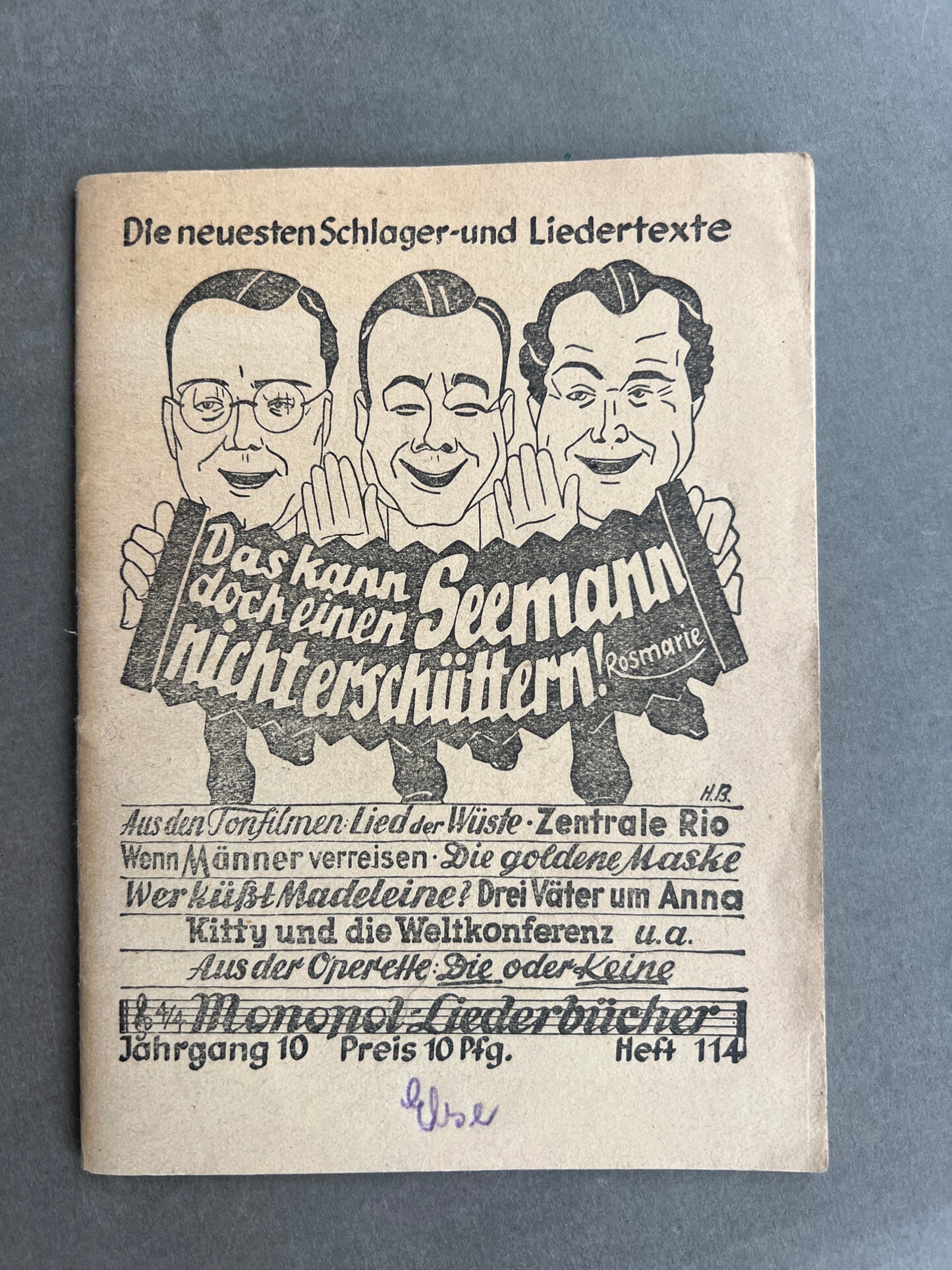 WW2 Tysk Liederbuch. Original.