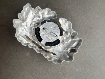 WW2 Tysk Wehrmacht Kasket Egeløv og Kokarde. Original.