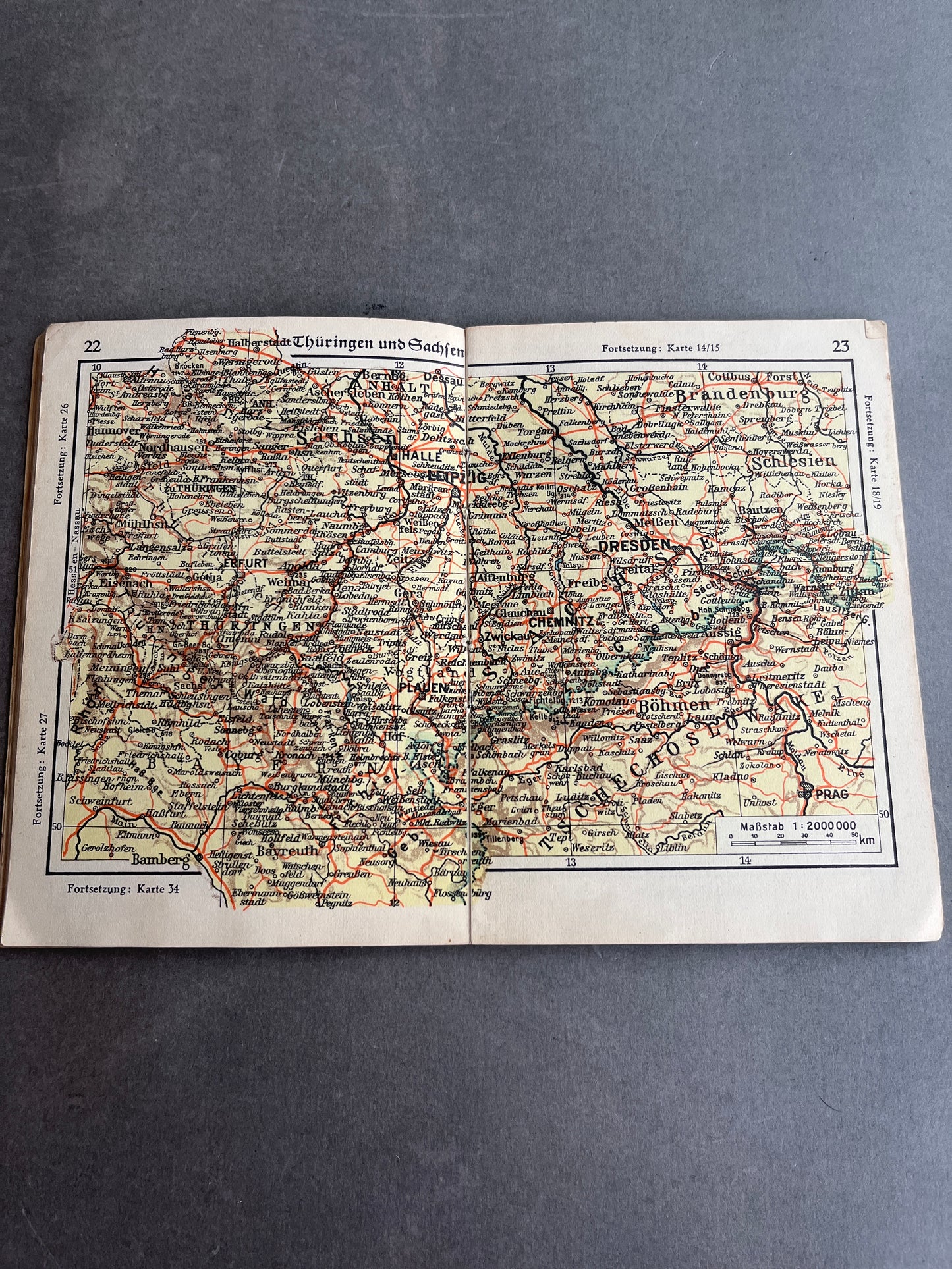 WW2 Tysk DAF “Taschen Atlas”. 48 sider. Original