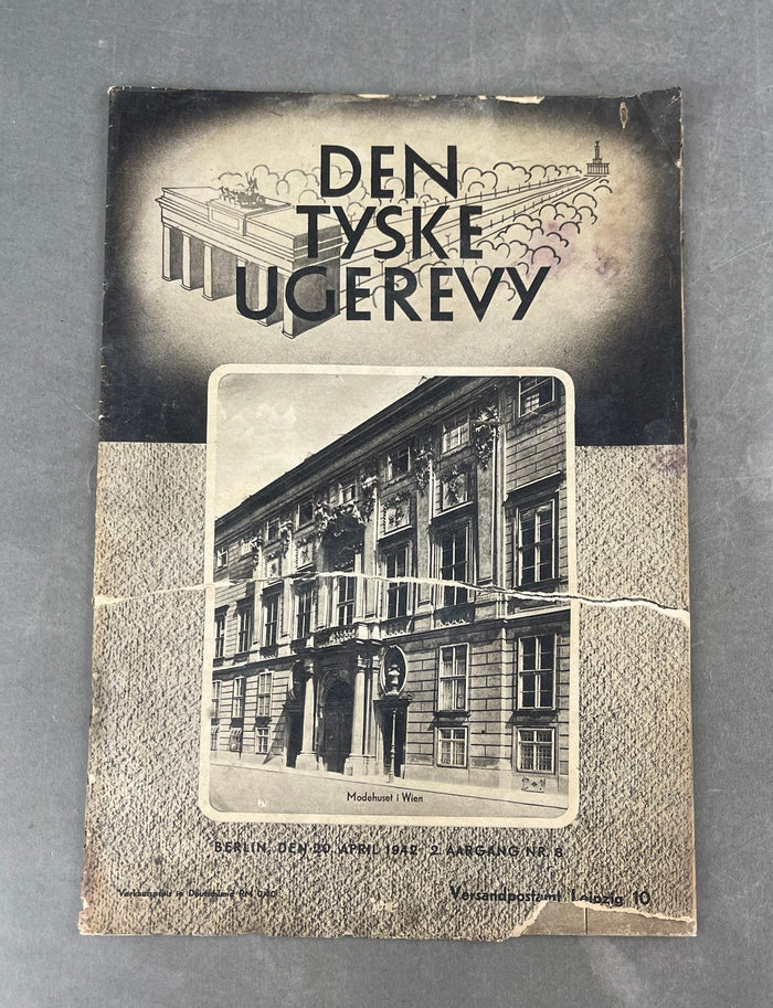 WW2 Dansk Nazistisk "Den Tyske Ugerevy" Blad. Original.