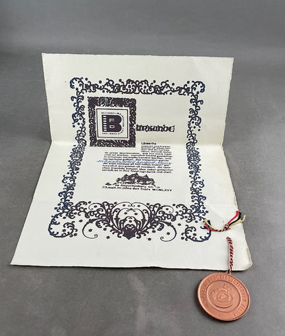 Østtysk DDR Urkunde/Medalje Lot. Original.