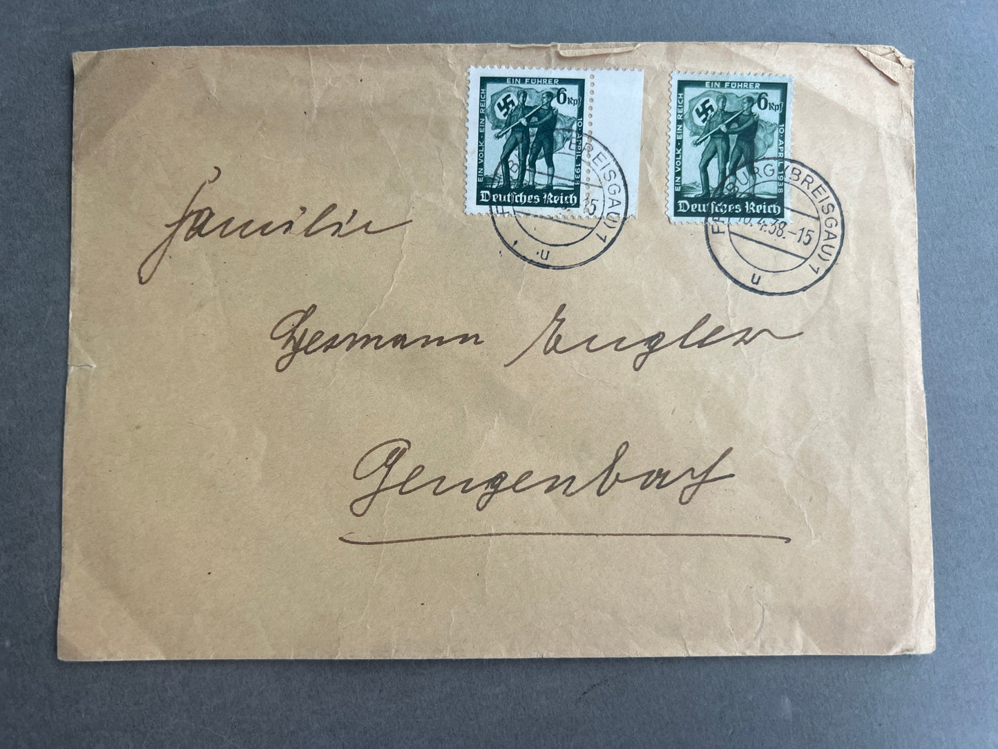 WW2 Tysk HJ Kuvert. Original.