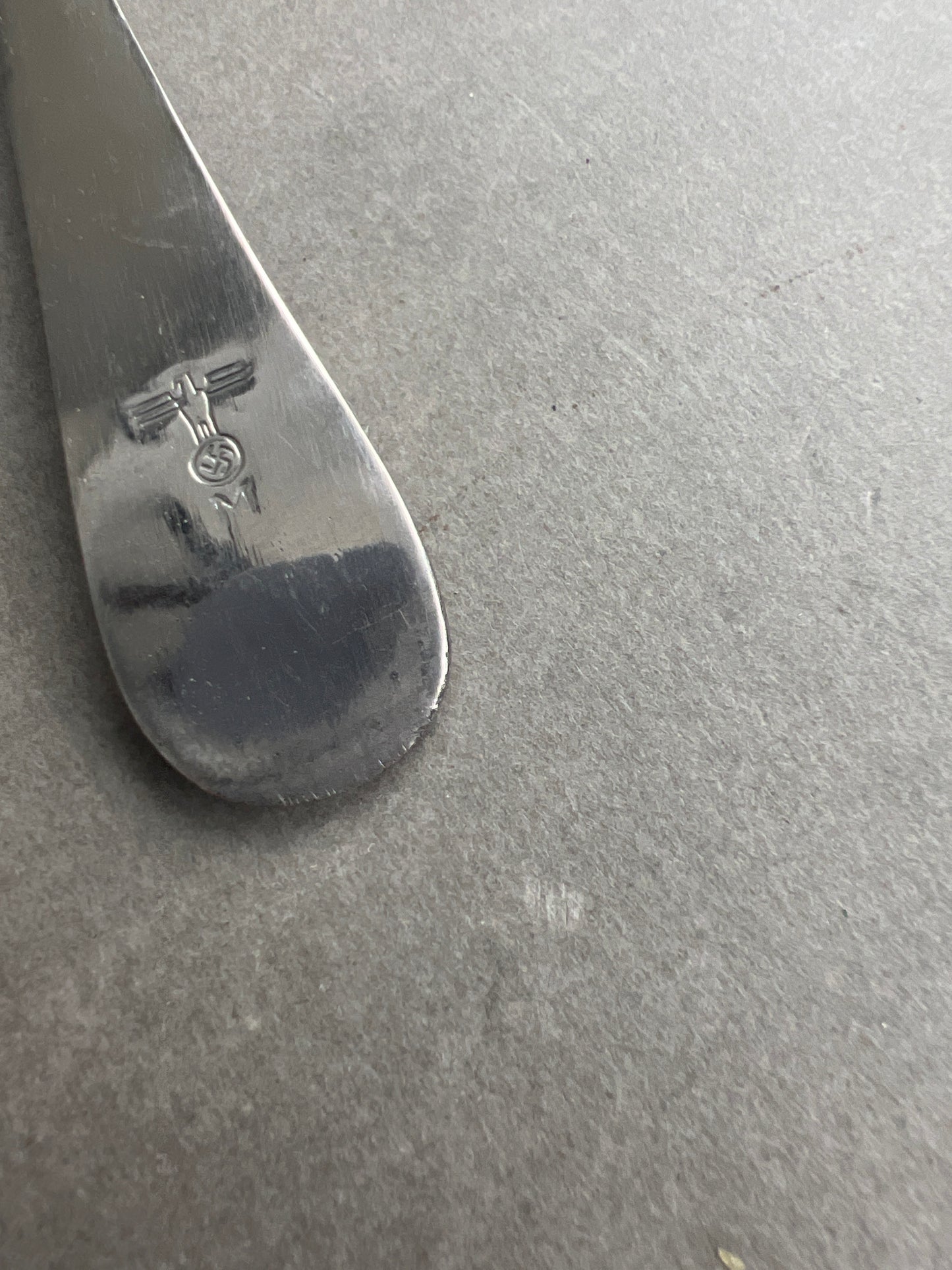 WW2 Tysk Kriegsmarine Kantine Ske. Godt stemplet. Original.