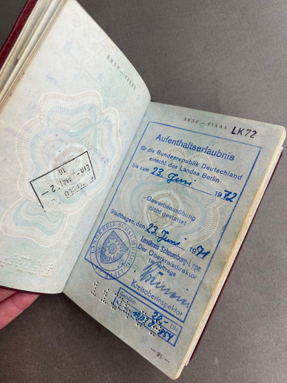 Østtysk DDR Jugoslavisk Pas. Original.