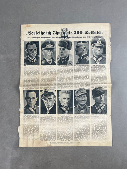 WW2 Tysk "Ritterkreuzträger" lille avis/pjece. Original.