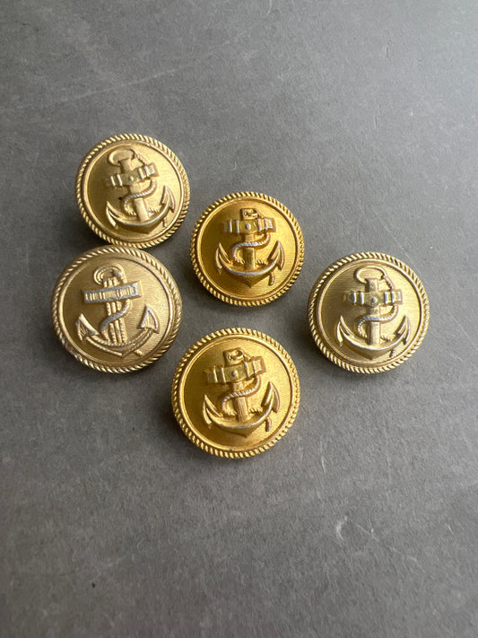 WW2 Tysk Kriegsmarine Uniformsknapper. 5 stk. Original.