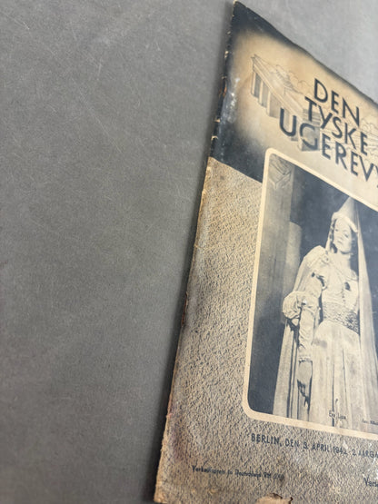 WW2 Dansk Nazistisk "Den Tyske Ugerevy" Blad. Original.