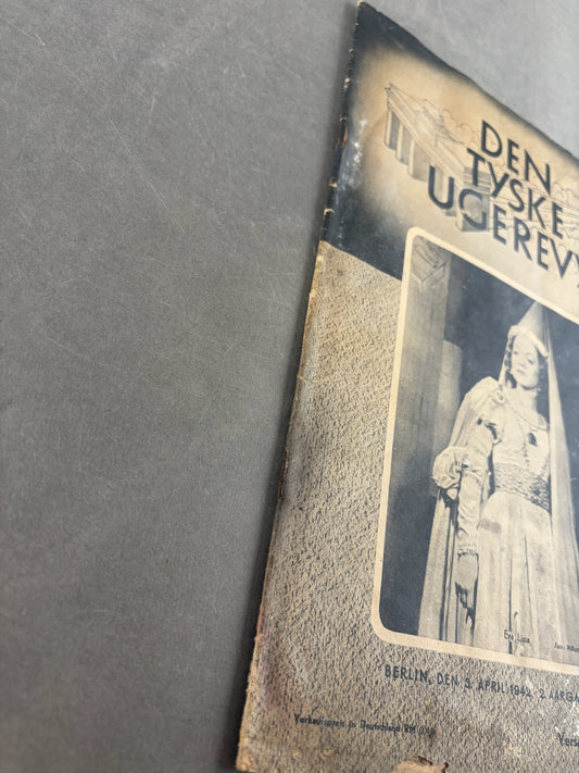 WW2 Dansk Nazistisk "Den Tyske Ugerevy" Blad. Original.