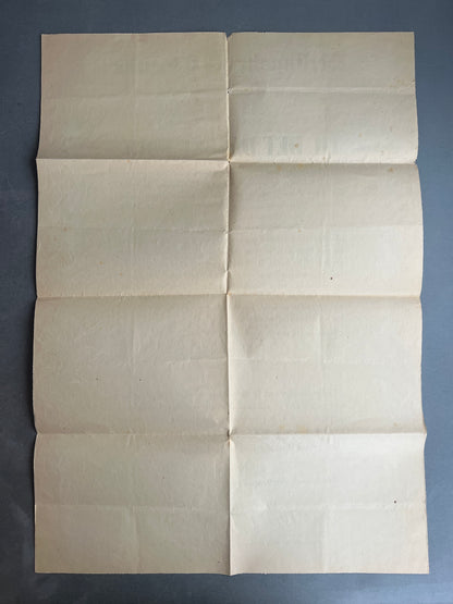 WW2 Dansk Berlingske Tidende "Spiseseddel" med kongens proklamation 9. april 1940. Original.