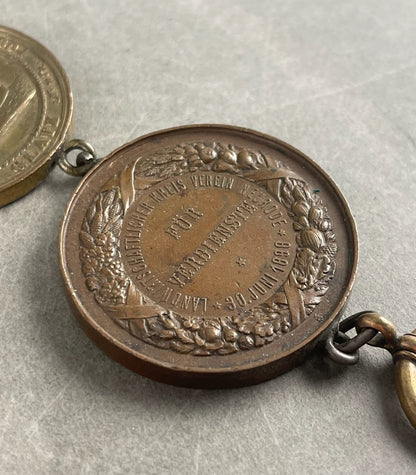 Før-WW1 Armbånd af ældre medaljer/Medaljoner. Original.