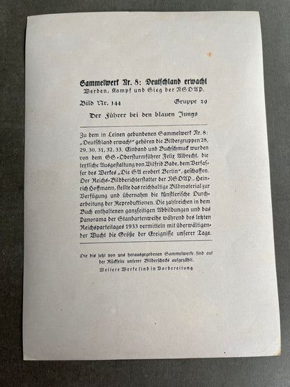 WW2 Tysk "Cigaretten Album" Billede. 12x17 cm. Godt AH/Kriegsmarine motiv. Original.