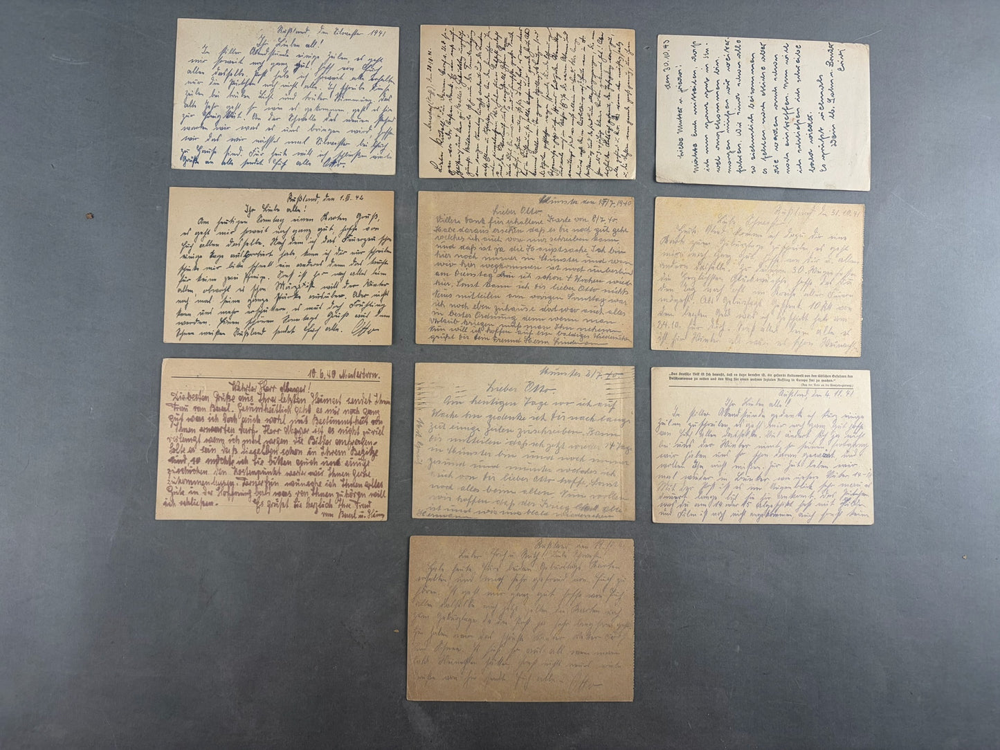 WW2 Tysk Feldpost Lot. 10 Stk. Original.