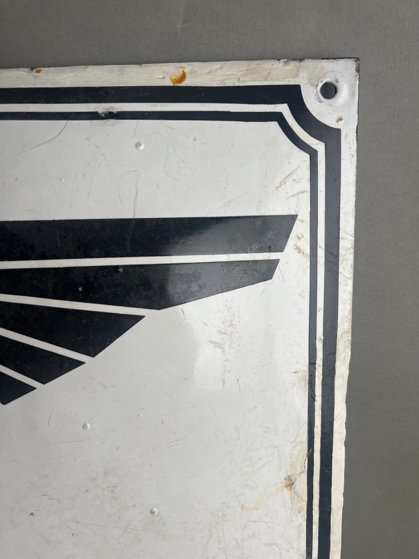 WW2 Tysk Stort NSDAP Emalje Skilt. Stemplet med fremstiller og 1934. Sjælden! Original.