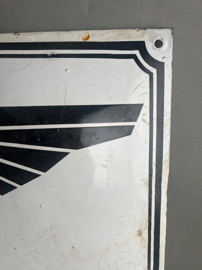 WW2 Tysk Stort NSDAP Emalje Skilt. Stemplet med fremstiller og 1934. Sjælden! Original.