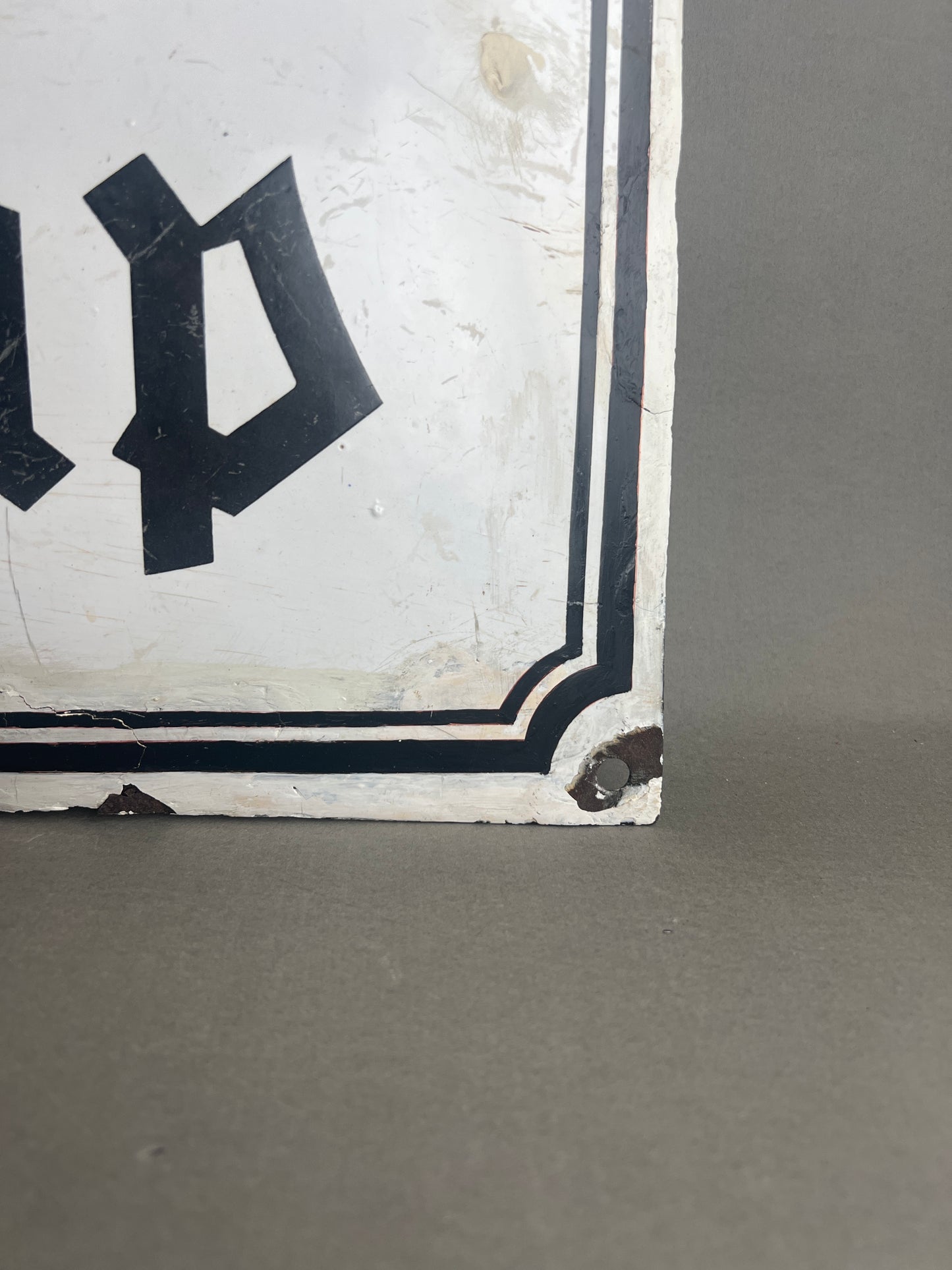 WW2 Tysk Stort NSDAP Emalje Skilt. Stemplet med fremstiller og 1934. Sjælden! Original.