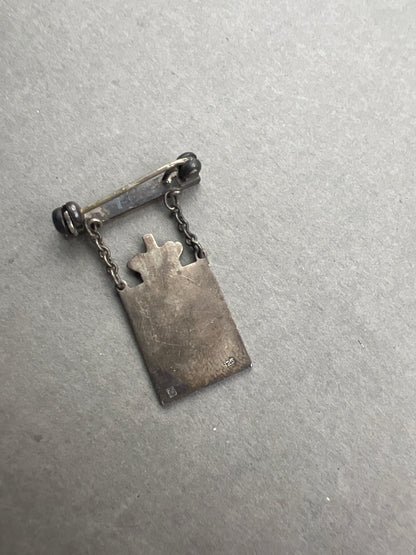 WW2 Dansk Georg Jensen Kongemærke i ægte sølv. Original.