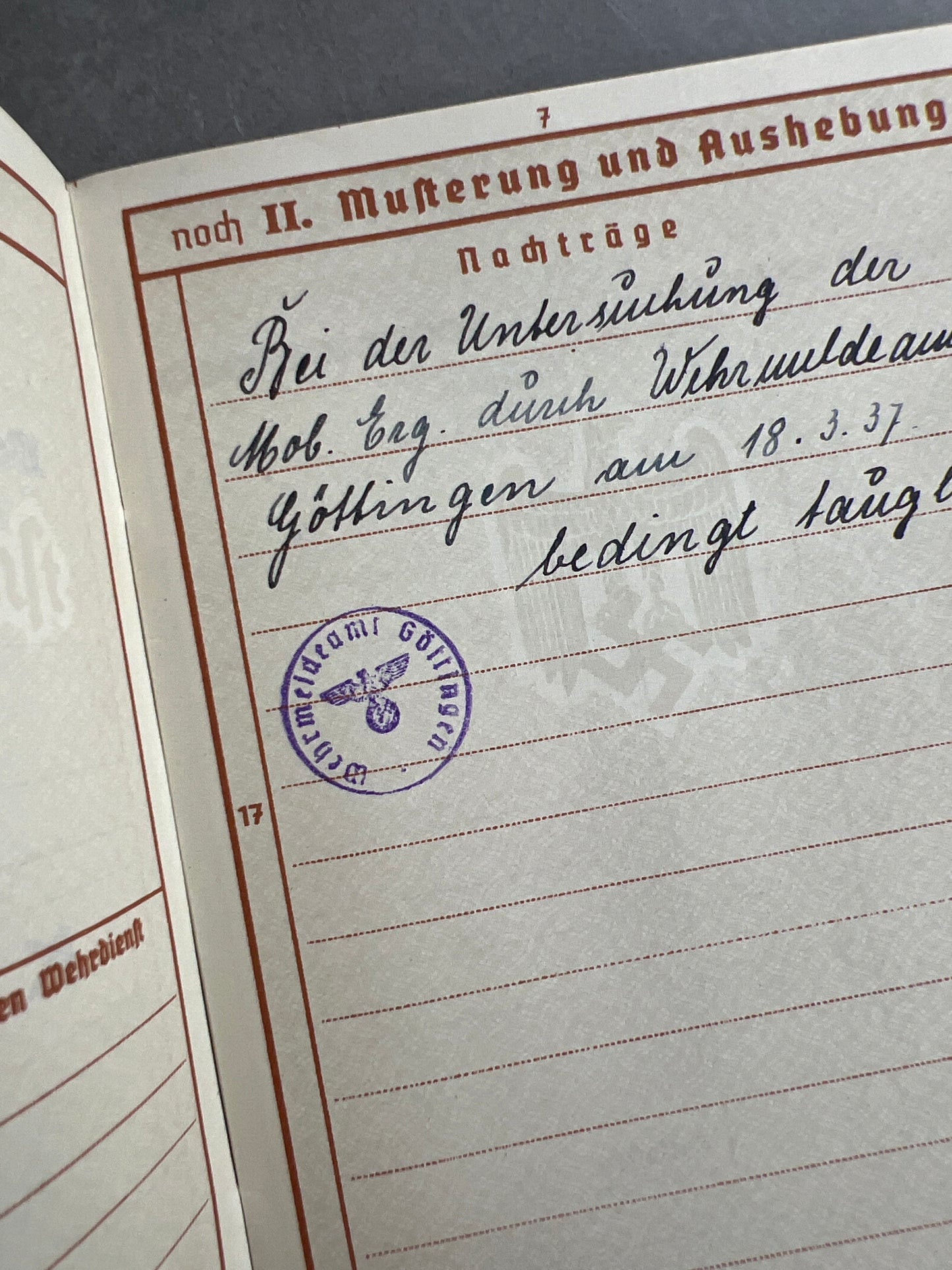 WW2 Tysk Wehrpass "Heer". Original.