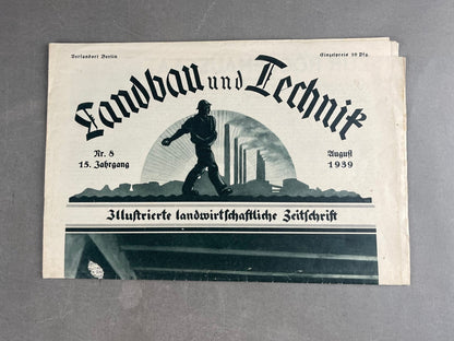 WW2 Tysk "Landbau" / DAF Avis. Original.
