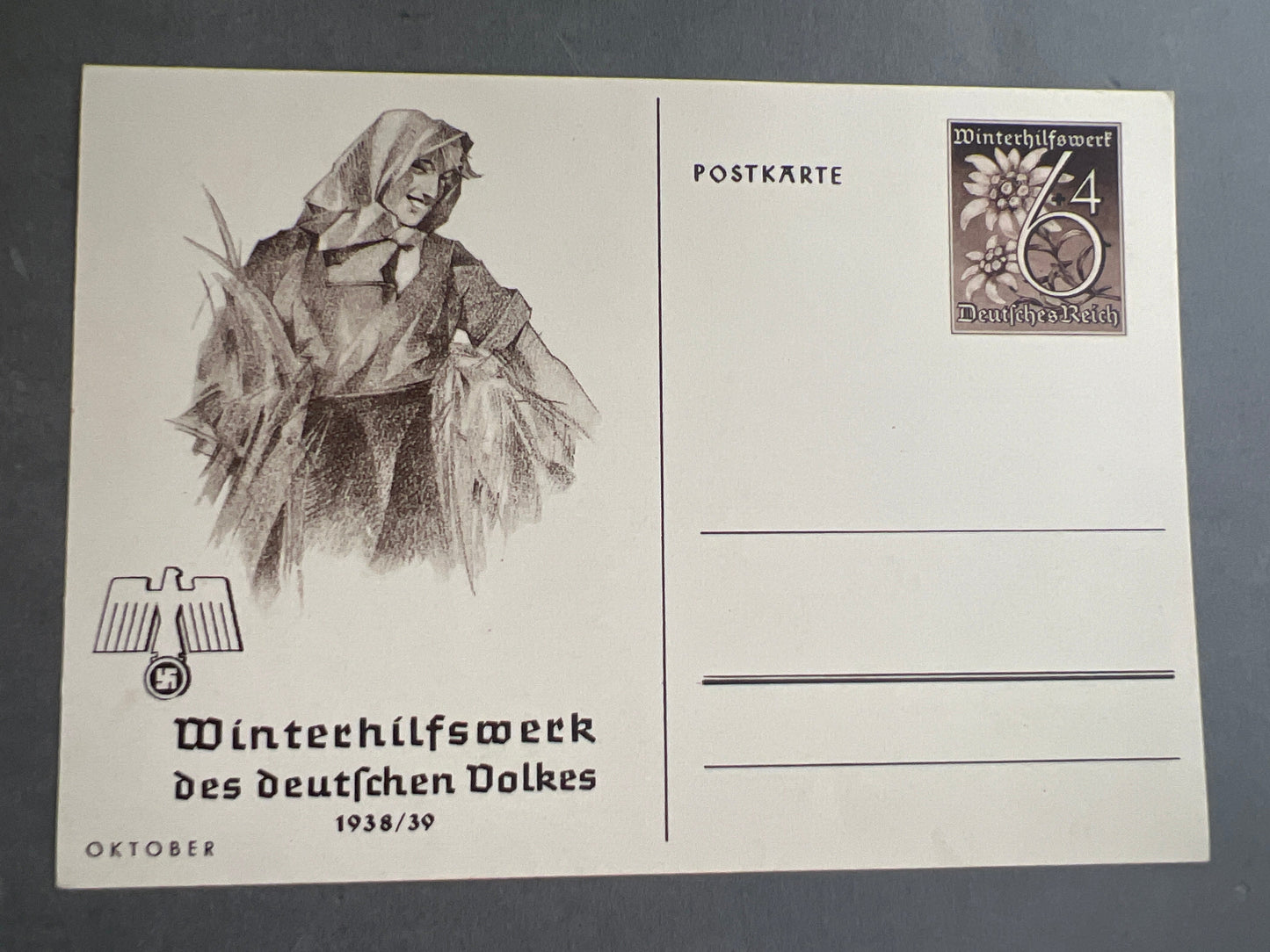 WW2 Tysk Postkort. Original.