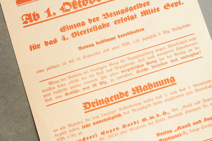WW2 Tysk NSDAP / HJ Blad. Original.