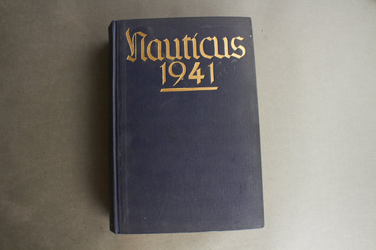WW2 Tysk Kriegsmarine "Nauticus 1941". Gave fra Kpt.z.See Hugo v. Waldeyer-Hartz. Original.