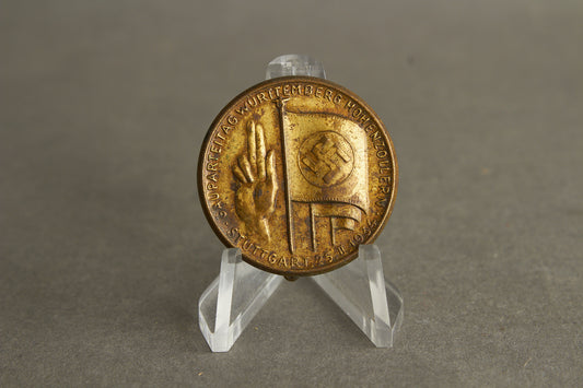 WW2 Tysk Tidlig NSDAP Tinnie fra 1934. Sjælden. Original.