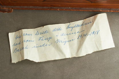 WW1 Hollandsk Minde Smykkeskrin for Krigen 1914-1918. Flot håndarbejde. Original.
