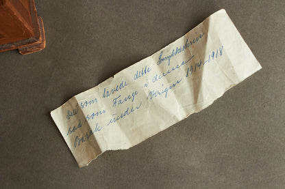 WW1 Hollandsk Minde Smykkeskrin for Krigen 1914-1918. Flot håndarbejde. Original.