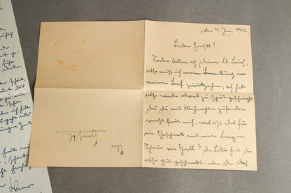 WW2 Tysk Kriegsmarine Feldpost kuvert med indhold. Godt stemplet. Original.