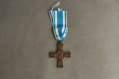 Vesttysk Bayersk "Bayerisches Feuerwehr-Ehrenkreuz" i Bronze Medalje. Original.