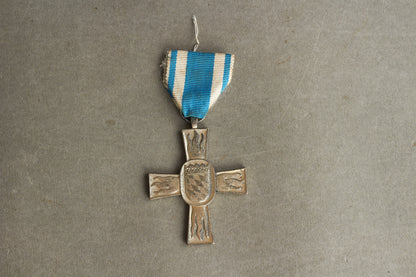 Vesttysk Bayersk "Bayerisches Feuerwehr-Ehrenkreuz" i Sølv Medalje. Original.