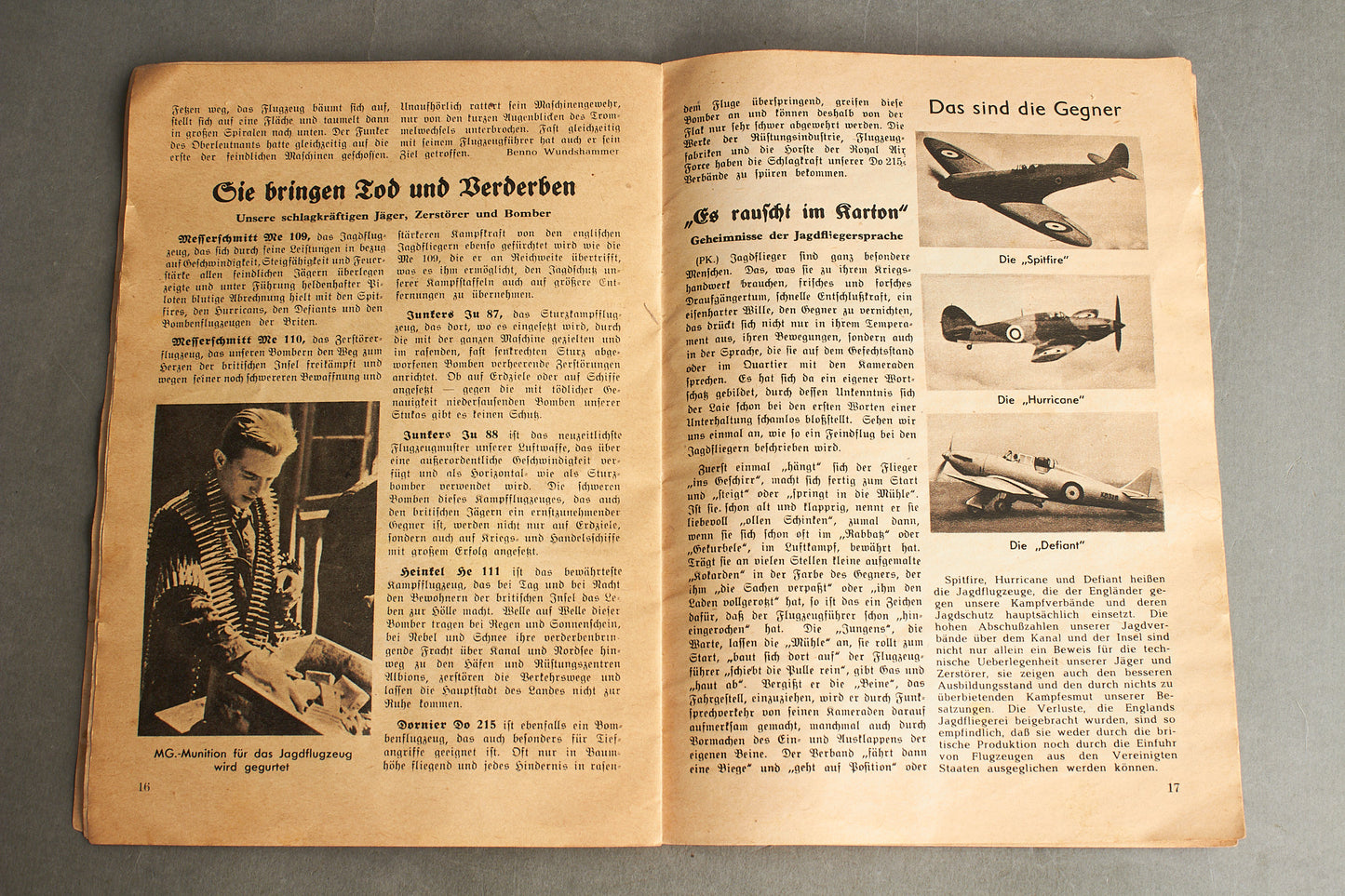 WW2 Tysk Luftwaffe Blad. Original.