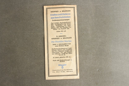 WW2 Tysk NSDAP / Kriegsmarine Seddel. Original.