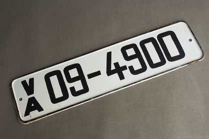 Østtysk DDR "Volksarmee" Militær Nummerplade. Original.