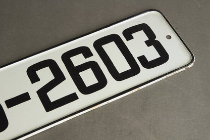Østtysk DDR "Volksarmee" Militær Nummerplade. Original.