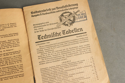 WW2 Tysk Wehrmacht Hæfte/Blad "Soldatenbriefe". Godt stemplet. Original.