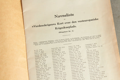 WW2 Dansk Gyldendal "Kort over den Vesteuropæiske Krigsskueplads". Original.