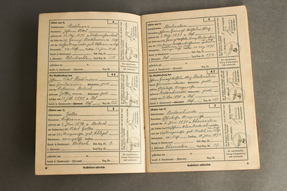 WW2 Tysk NSDAP "Ahnenpass" (Stamtavle pas). Original