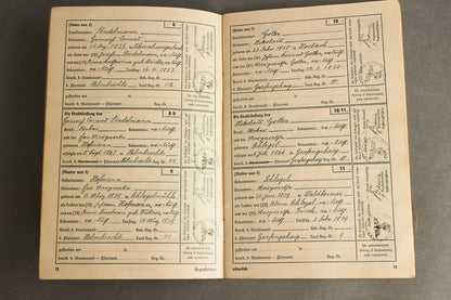 WW2 Tysk NSDAP "Ahnenpass" (Stamtavle pas). Original