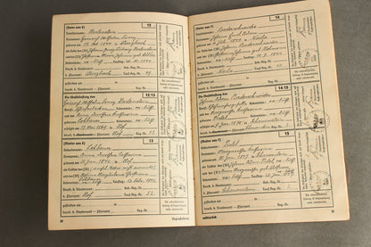 WW2 Tysk NSDAP "Ahnenpass" (Stamtavle pas). Original