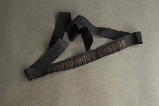 WW2 Tysk Kriegsmarine/Reichsmarine "Torpedoboot-Kondor" Matros Huebånd. Original.