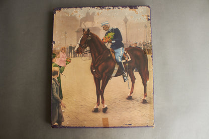 Dansk Kong Christian d. 10 Puslespil (komplet) i farver. Ses ikke tit. Original.