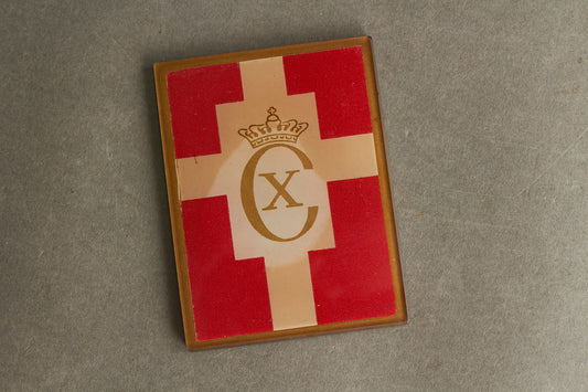Dansk Kong Christian d. 10 Lommespejl. Ses ikke tit. Original.