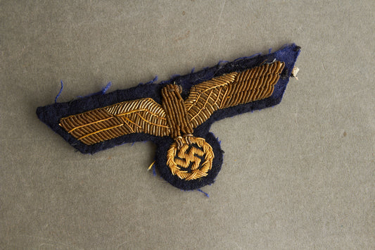 WW2 Tysk Kriegsmarine Officer Brystørn. Har været påsyet uniform. Original.
