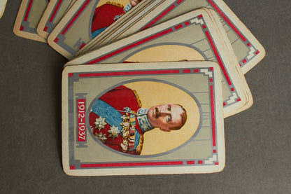 Dansk Kong Christian d. 10 Spillekort (komplet) i farver. Ses ikke tit. Original.