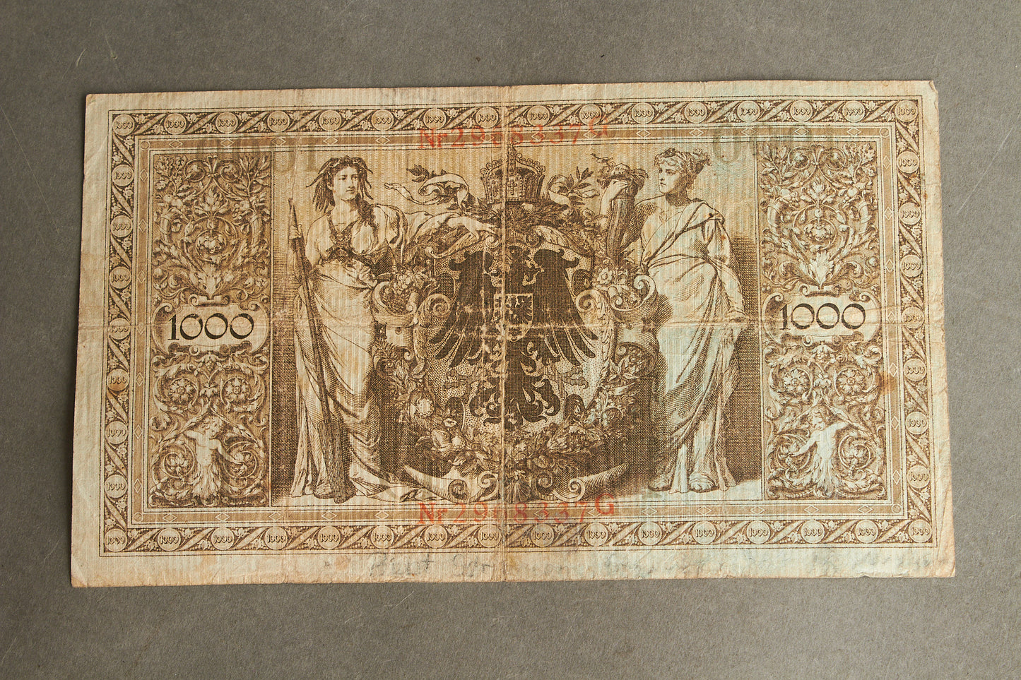 Før-WW1/WW1 Tysk Pengeseddel. Original.