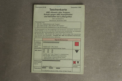 Tysk Taschenkarte fra 1999. Original.
