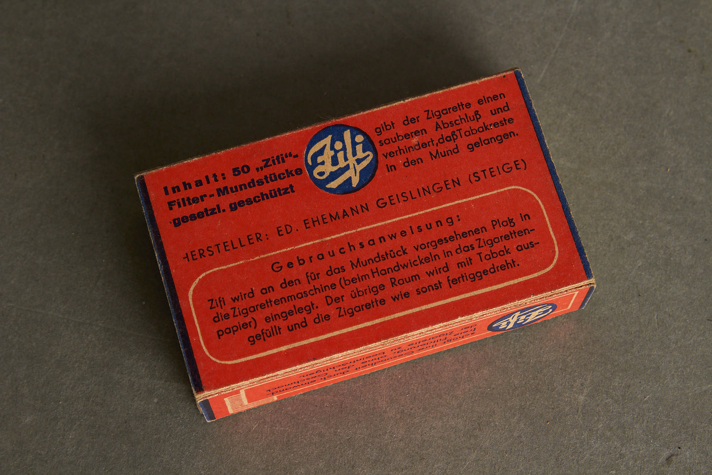 WW2 Tysk Cigaret Filtre. Original.